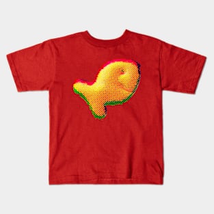 Goldfish Snack Glitch Kids T-Shirt